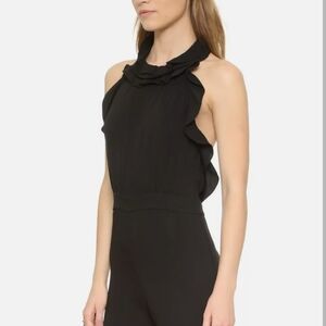 Diane Von Furstenberg Black Halter Jumpsuit